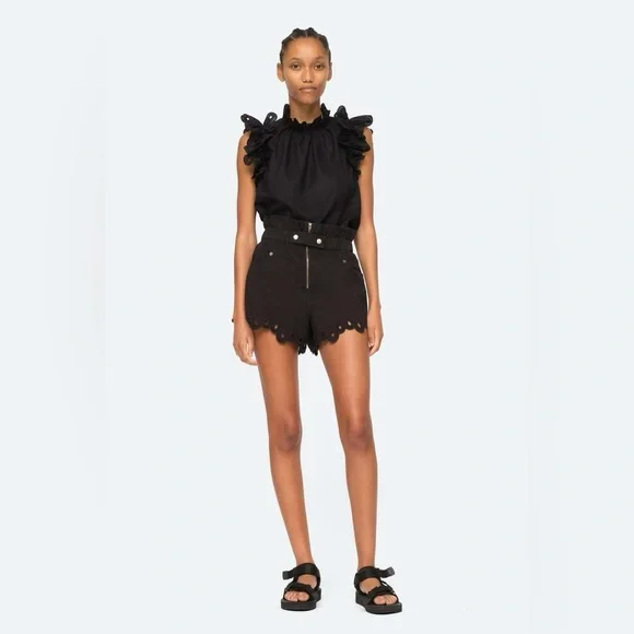 NWT Sea New York Lee Embroidered Eyelet Shorts